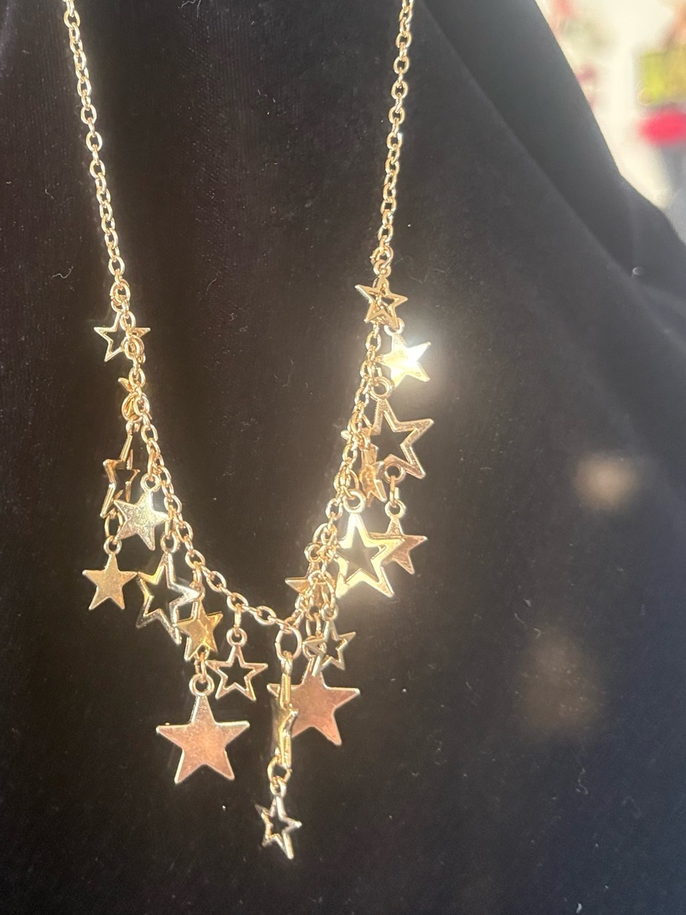 Gold tone Star Charm Necklace - Women's Fashion Jewelry